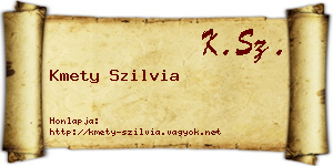 Kmety Szilvia névjegykártya