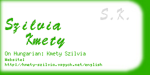 szilvia kmety business card